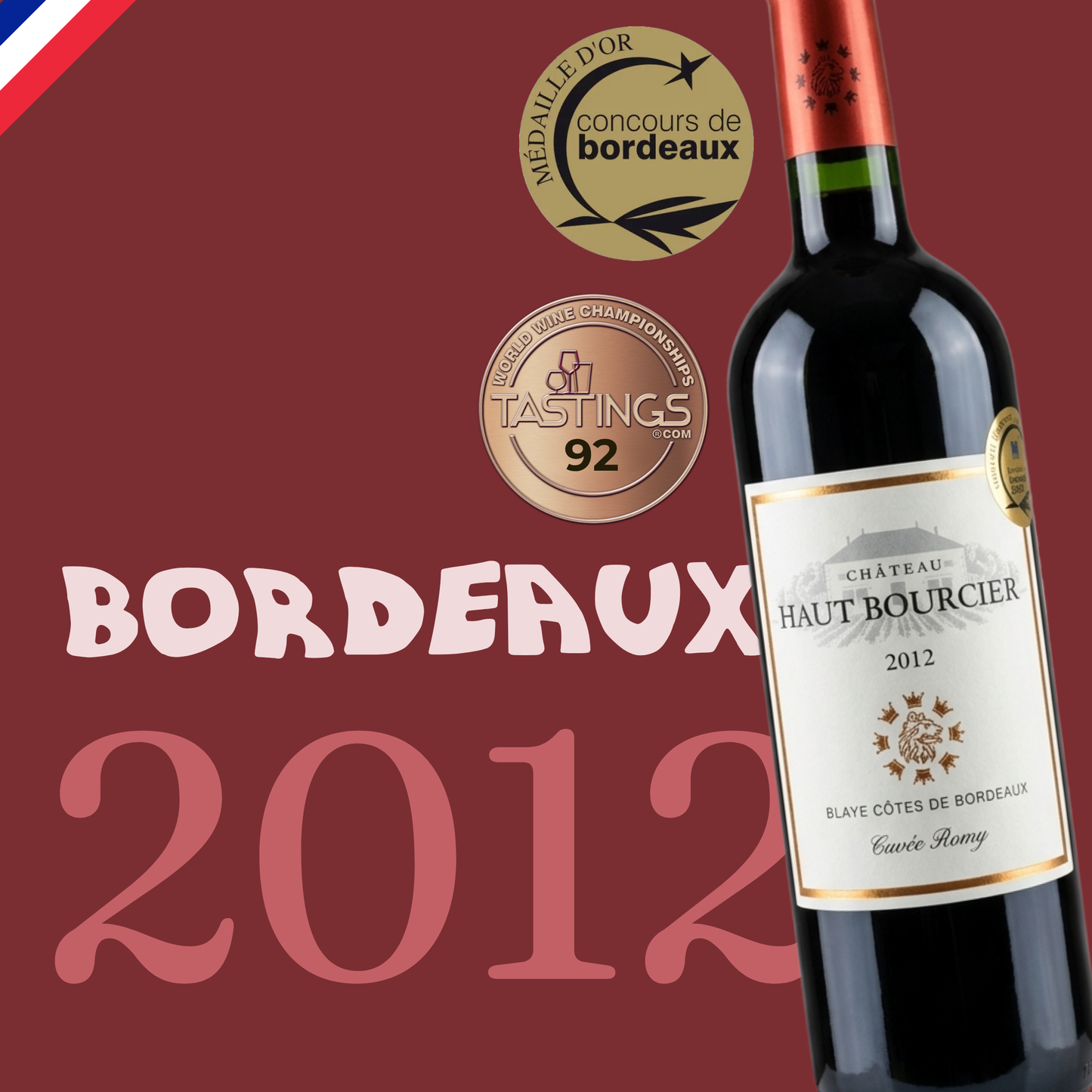 Château Haut Bourcier Cuvée Romy Bordeaux Rouge 2012