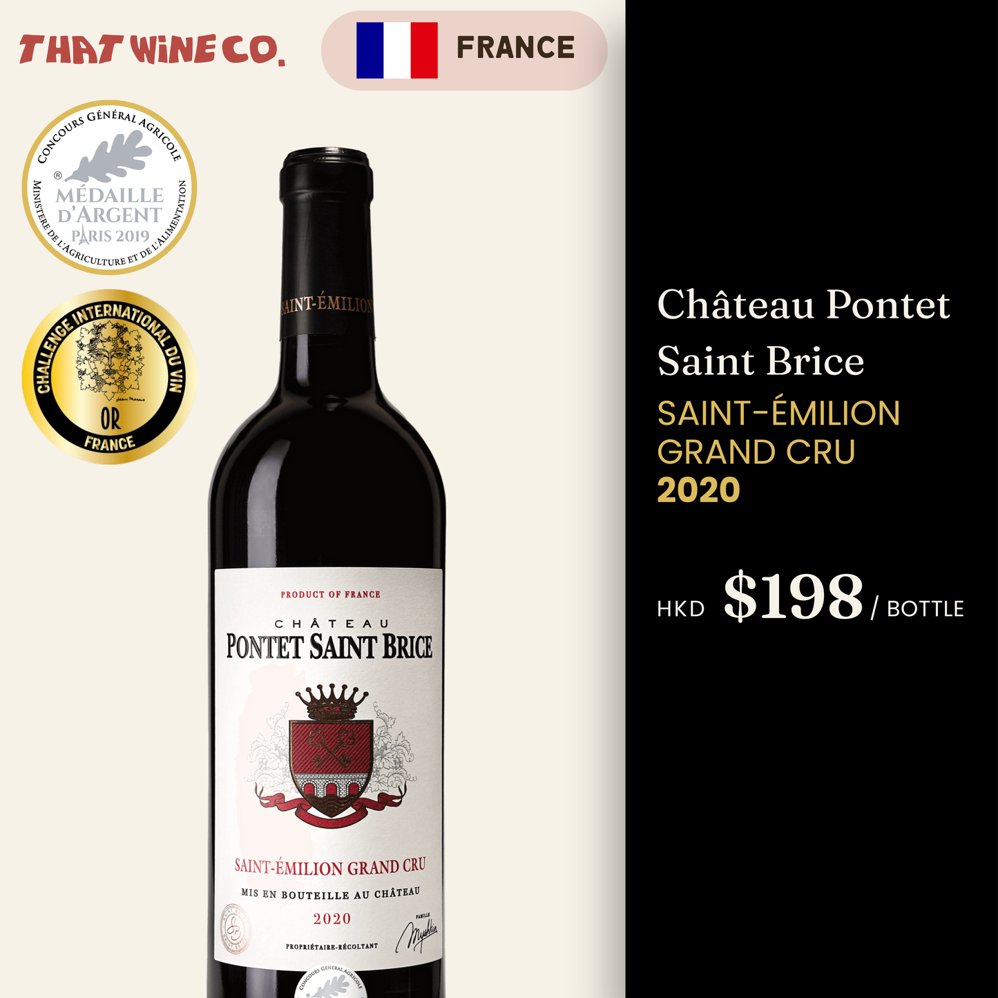 Château Pontet Saint Brice Saint-Émilion Grand Cru 2020